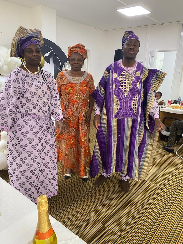 Grandma with her children